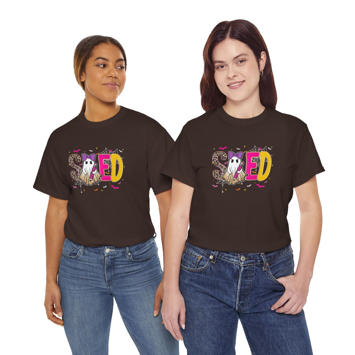 Sped Pastel Ghost Tee — Cute Halloween 'SPED' Graphic T-Shirt