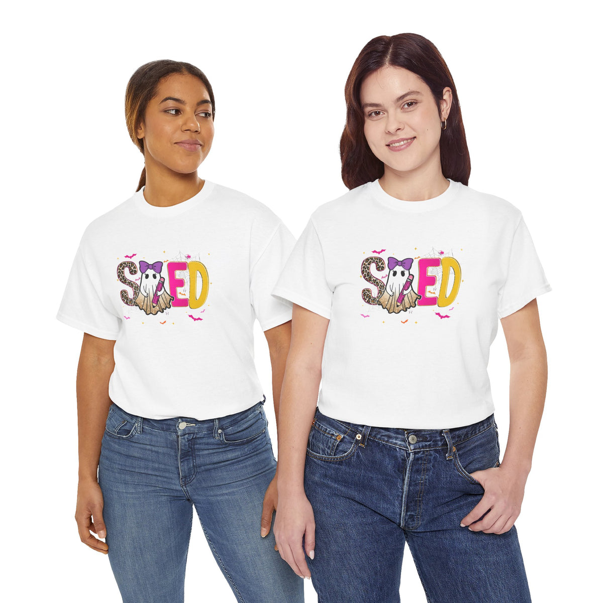 Sped Pastel Ghost Tee — Cute Halloween 'SPED' Graphic T-Shirt