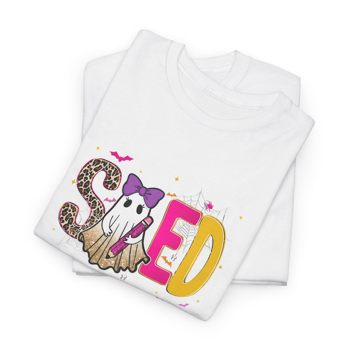 Sped Pastel Ghost Tee — Cute Halloween 'SPED' Graphic T-Shirt