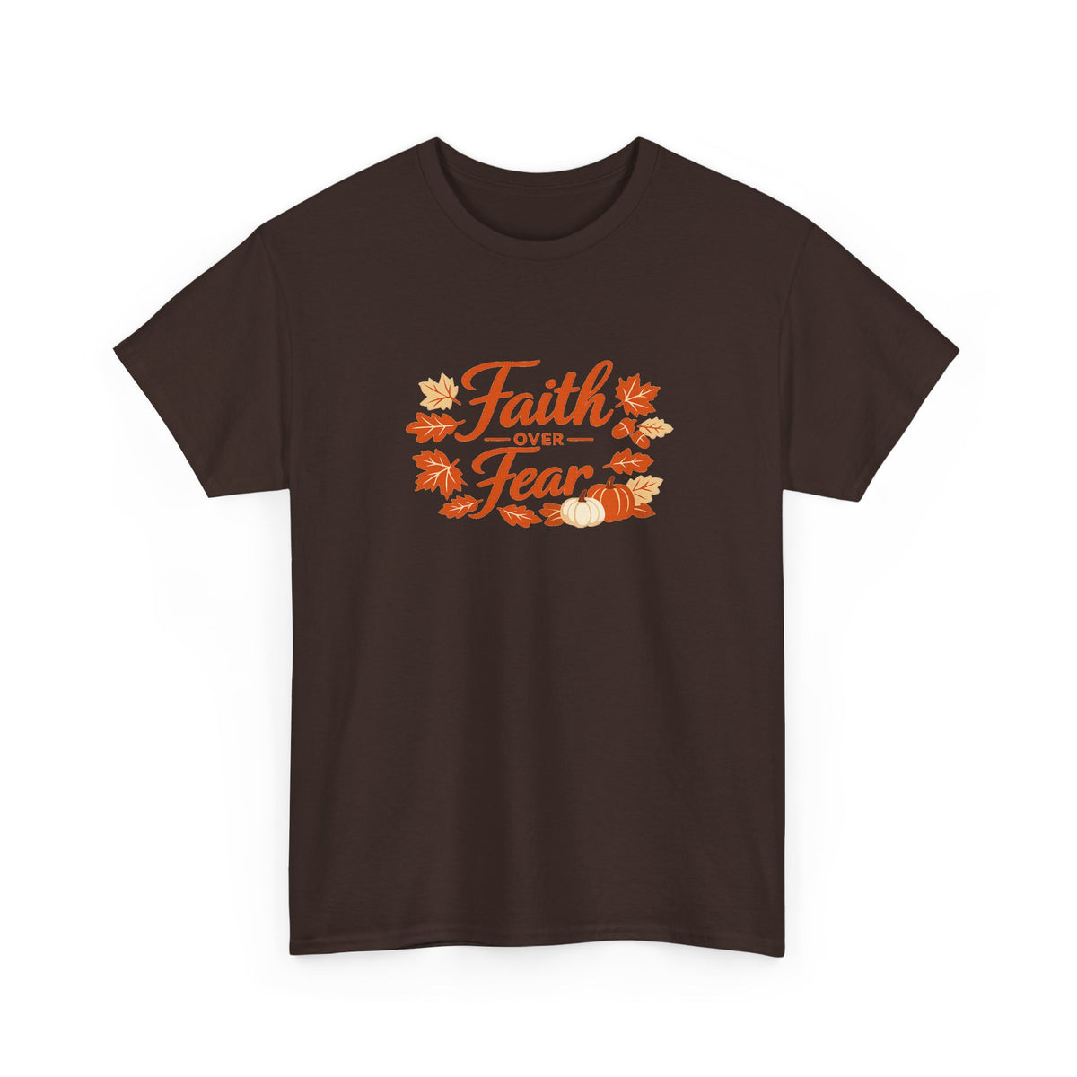 Faith Over Fear Fall Tee — Inspirational Christian Autumn T-Shirt