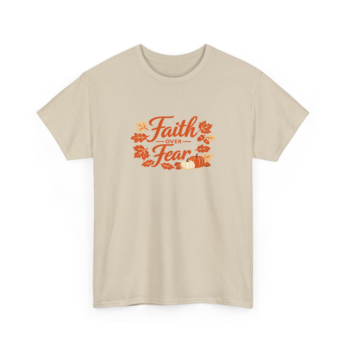 Faith Over Fear Fall Tee — Inspirational Christian Autumn T-Shirt