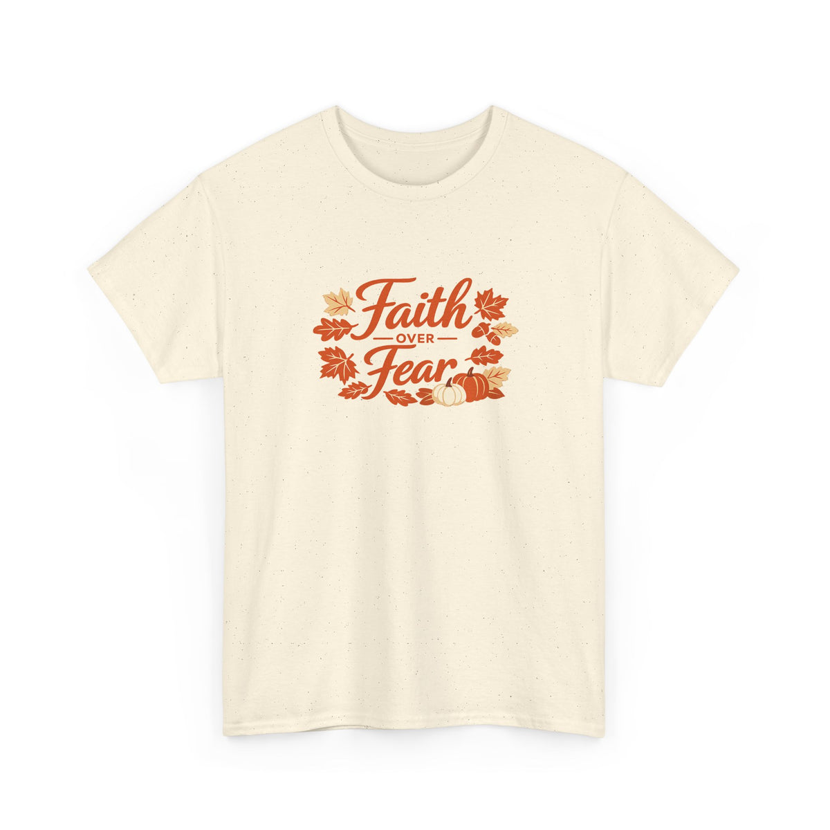 Faith Over Fear Fall Tee — Inspirational Christian Autumn T-Shirt